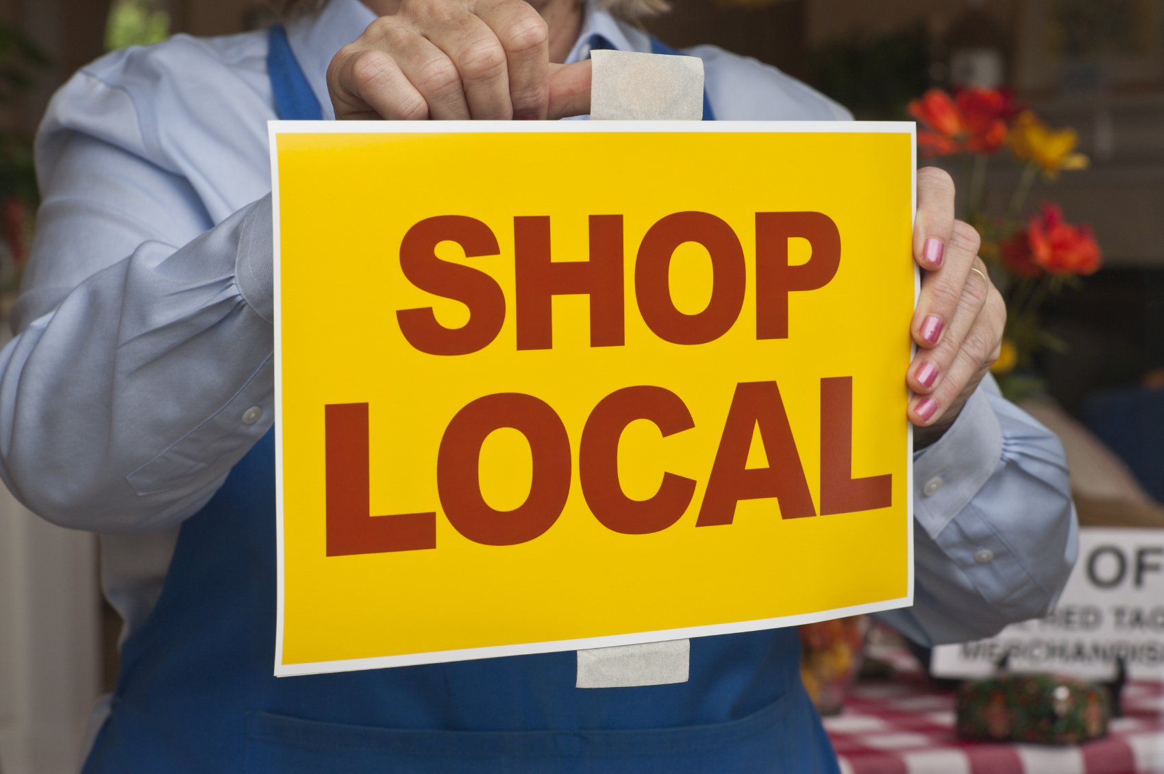 Local Search Engine Marketing - Shop local sign