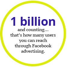 1 billion and counting...users you can reach through Facebook advertising