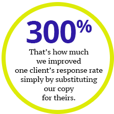 300% improvement in client's response rate