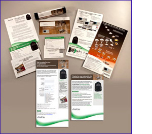 Multichannel Marketing for Anritsu integrated direct mail pieces