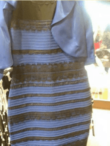 Viral dress phenomenon showing colors