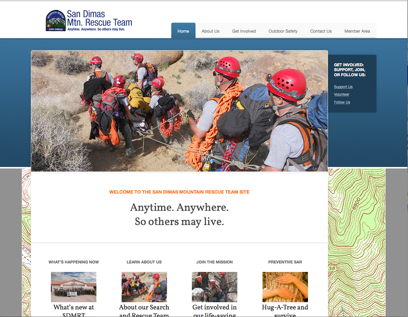 Responsive Design for San Dimas Mountain Rescue Team's website.