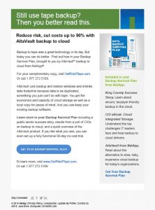 NetApp Altavault SLED Email Campaig Image