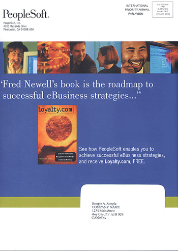 PeopleSoft Direct Mail Advertising campaign envelope picture.