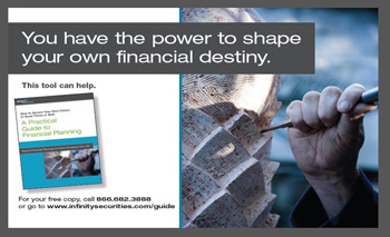 Image of insert used for Infinity Financial direct mail and marketing campaign