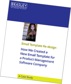 Cover page image for case study on creating a new email template.