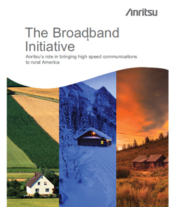 Brochure ad for Anritsu rural broadband initiative.