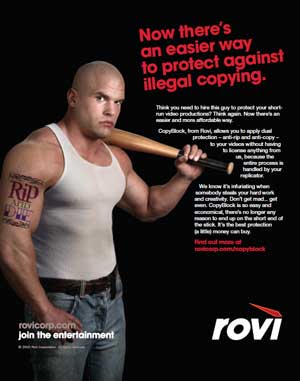 Rovi Bruiser DVD banner ad copy