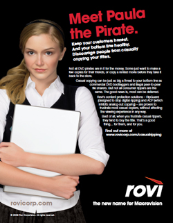 Rovi dvd copy protection print ad.